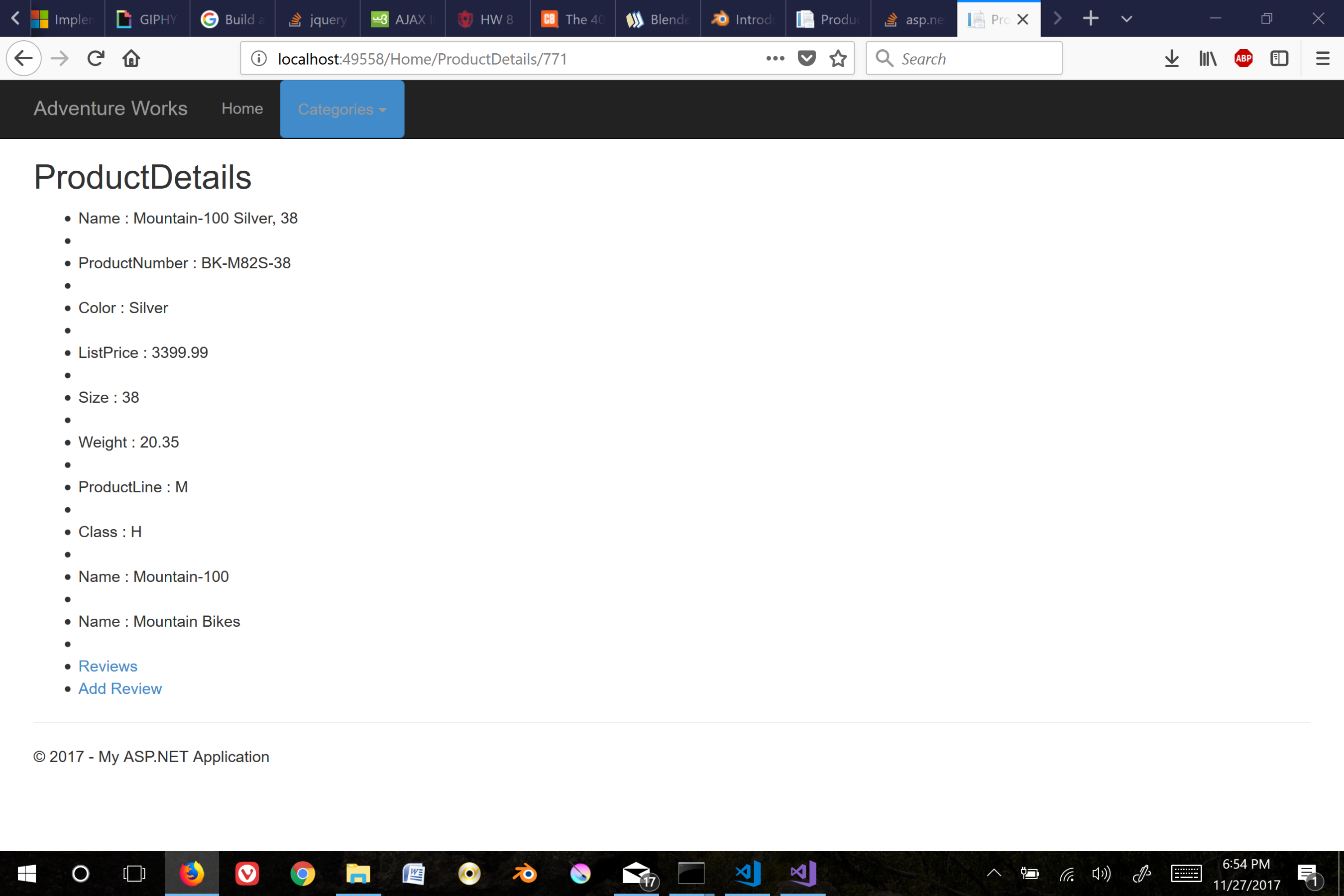 "Product Details Page"